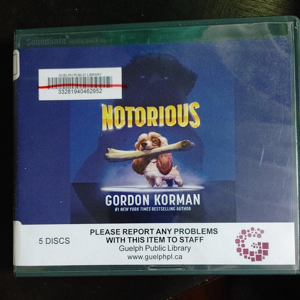 Notorious by Gordon Korman | Book on CD Ex-Library - Tested and Working